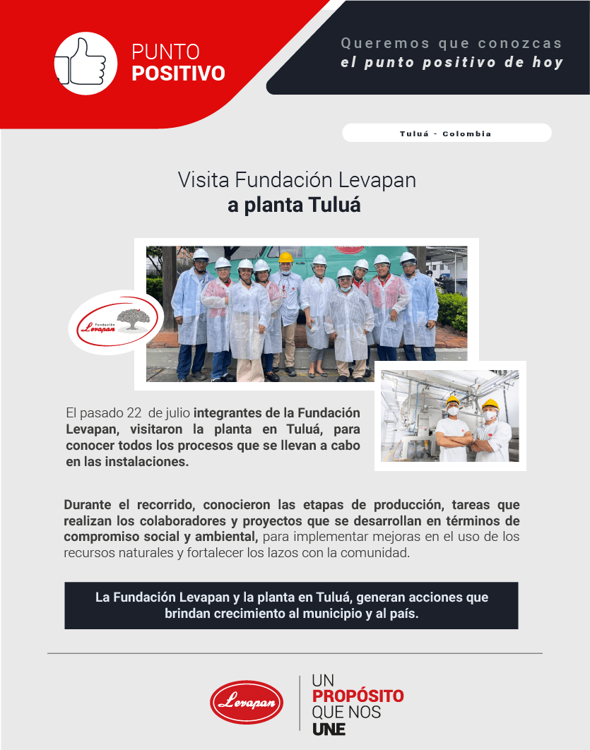 Visita fundacion levapan a planta tulua