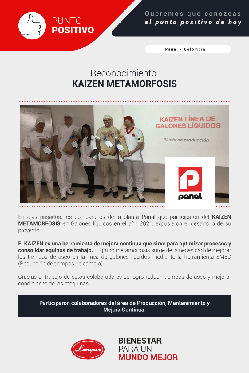 Reconocimiento Kaizen Metamorfosis