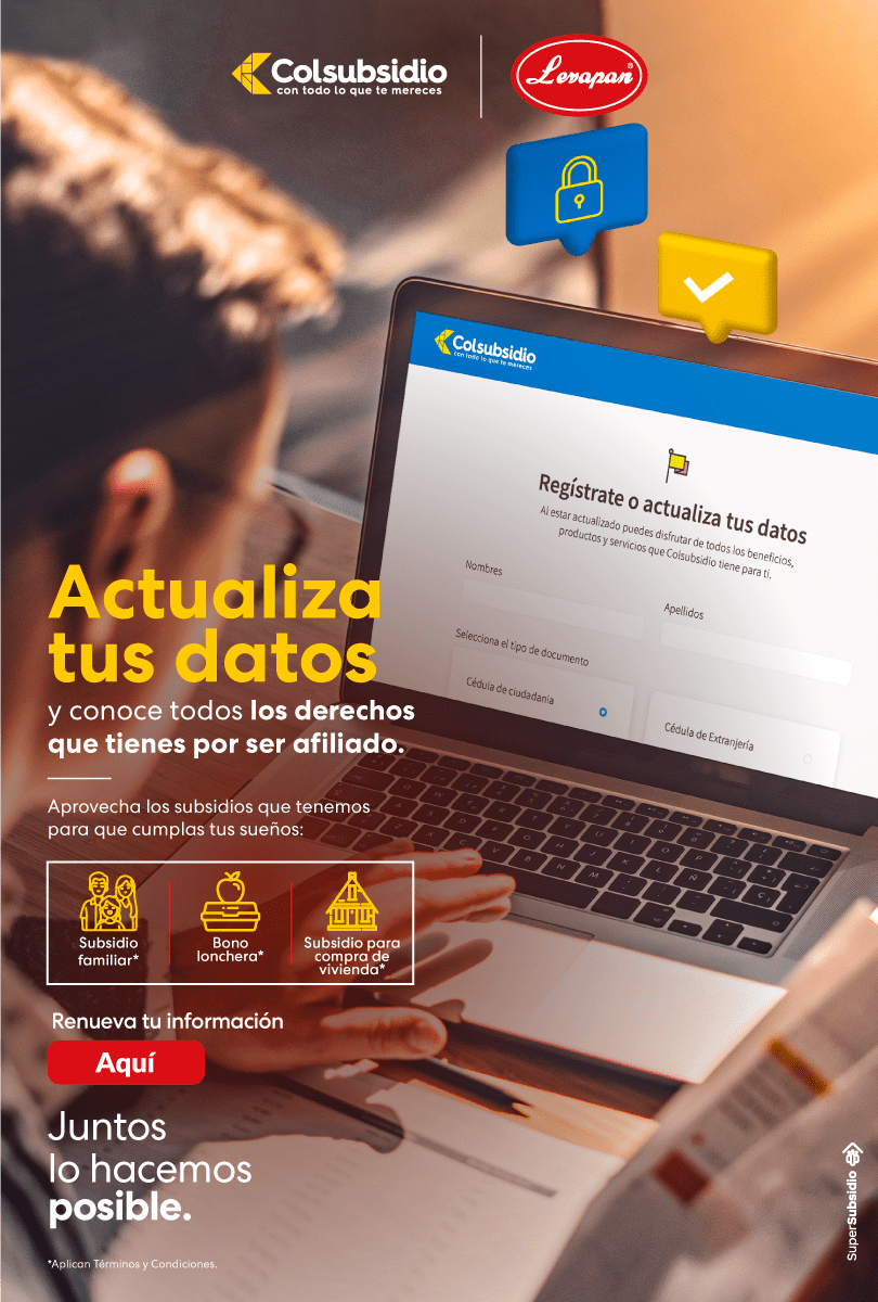 Actualiza tus datos Colsubsidio